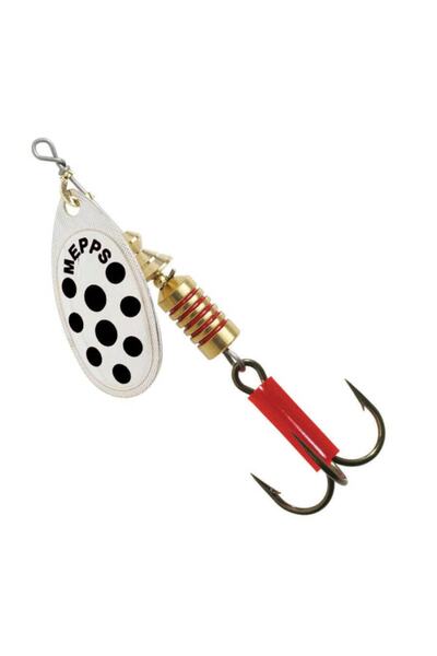 MEPPS ملعقة صيد Aglia باللونين الأبيض والأسود - رقم:3