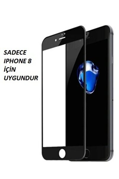 JACQUELYN Iphone 8 Siyah Tam Kaplayan Ön Ekran Koruyucu-tempered Glass