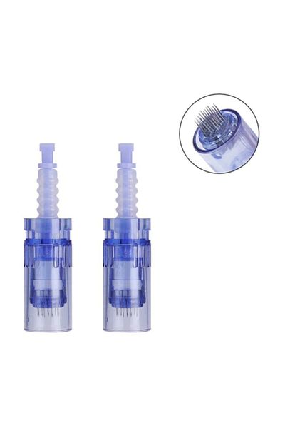 SYS 10 Pieces 9 Pin Original A6 Dermapen Needle with Dr Pen Compatible Blue Socket