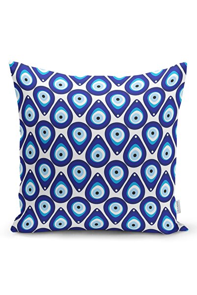 Realhomes غطاء وسادة رمي حديث مطبوع رقميًا بزخارف عين الشر