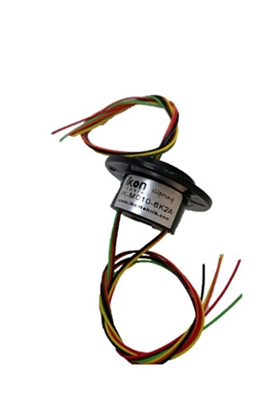 İKON TEKNİK Mile Geçmeli Slip Ring Döner Konnektör 10 mm 6 Kanal 2A – Döner M...