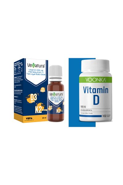 VeNatura VoonkaVitaminD 102 Tablets and D3k2VitaminSet