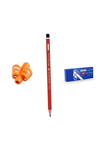 Faber Castell قلم رصاص فابر كاستل + حامل قلم + ممحاة حريرية