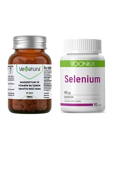 VeNatura مغنيسيوم 200 مجم وفيتامين ب6 10 مجم 60 قرص فونكا سيلينيوم 100 ميكروج...