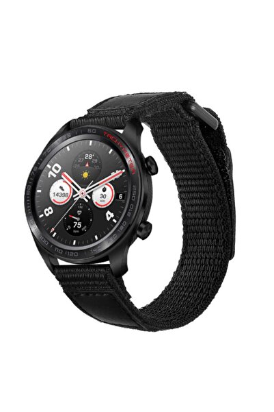 UnDePlus Gear S3 (22mm) Magic Nylon Kordon Siyah Siyah