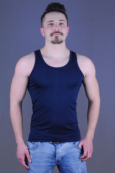 JoCox Navy Blue Men's Modal Combed Cotton Tank Top