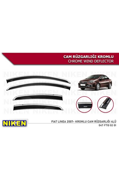 Niken KROMLU CAM RÜZGARLIĞI Fiat Linea 2007 SONRASI 4LÜ