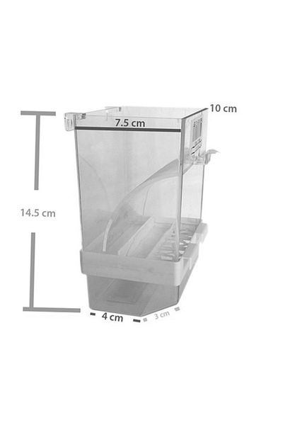 Gardenmix Smart Bird Feeder with Base Chamber White (10-7.5)-14.5 Cm