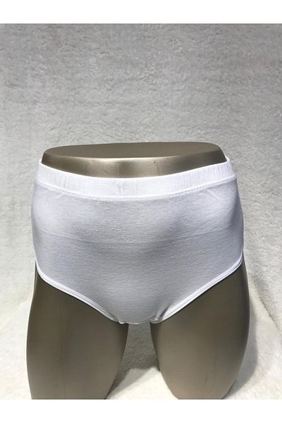 ERŞAH Women's White Ribbed Bato Panties