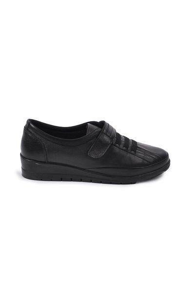 Üçel Voyager 7679 Black Women's Genuine Leather Casual Shoes