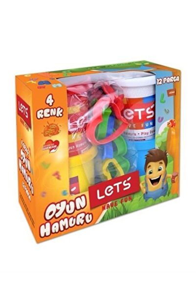 Lets 4 Renk Oyun Hamuru 12 Parça Kalıplı