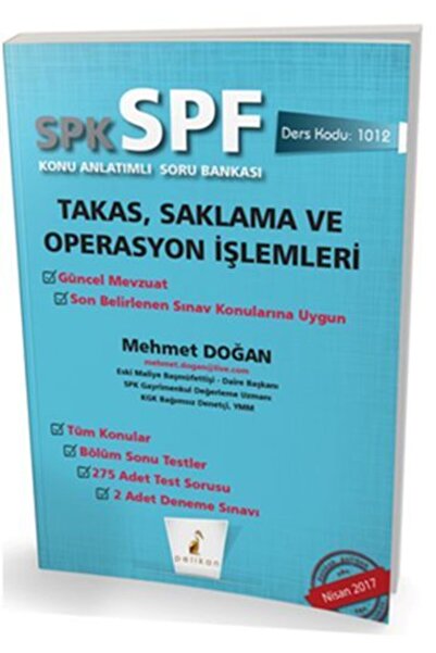 Genel Markalar SPK - SPF Takas, Saklama ve Operasyon İşlemleri Konu Anlatımlı...