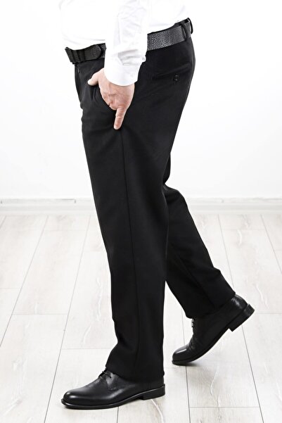 neowit Erkek Siyah Içi Polarlı Yan Cep Klasik Kesim Kadife Pantolon