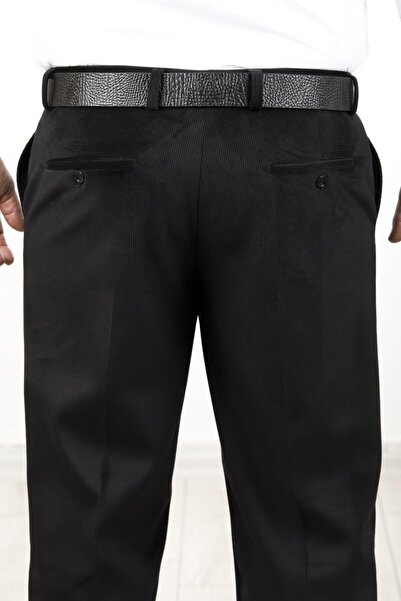 neowit Erkek Siyah Içi Polarlı Yan Cep Klasik Kesim Kadife Pantolon