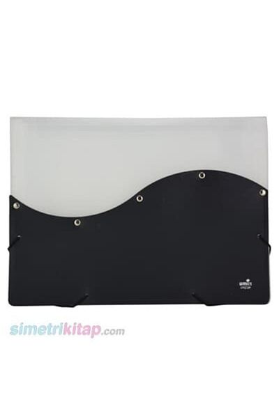 Yerli Umix A-4 Gusseted 13 Compartment Black Document File