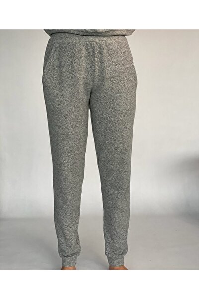 Black&Small Women's Gray Melange Soft Pajama Bottom
