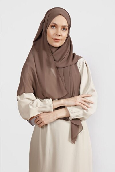 Differenza Krep Şifon Şal Acı Vizon