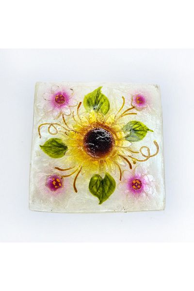 evinizdeki okyanus esintisi turkuaz hediyelik Small Mother of Pearl Box-square-sunflower