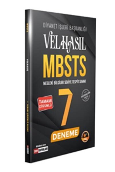 Ddy Yayınları Diyanet Sınavları MBSTS Velhasıl Tamamı Çözümlü 7 Deneme