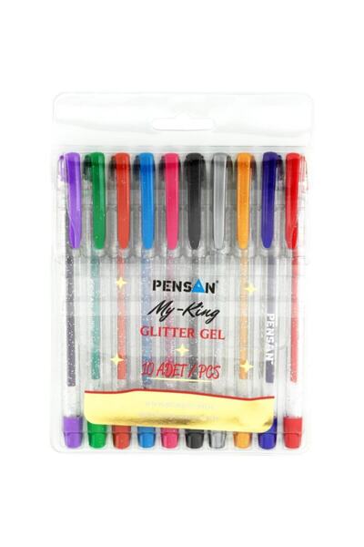Pensan Triball 8'li Tükenmez My King 10'lu Simli Jel Kalem