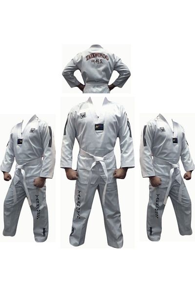 whiteface Taekwondo Dress & Child And Adult White Collar