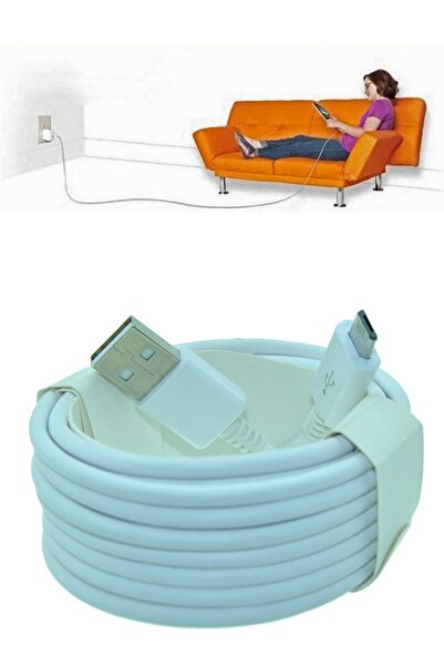 Escomgold Mikro Usb Şarj Kablosu 3m Xiaomi Redmi S2 Uyumlu