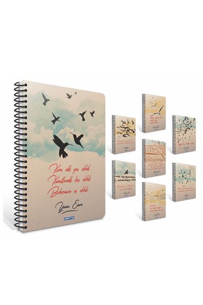 Gıpta Birds 13x18 120 Sheets Lined Spiral Notebook