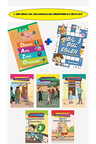 Ata Yayıncılık 3. Sınıf Dikkat Akıl Zeka Oyunları +bulmacalarla Öğreniyorum+5...