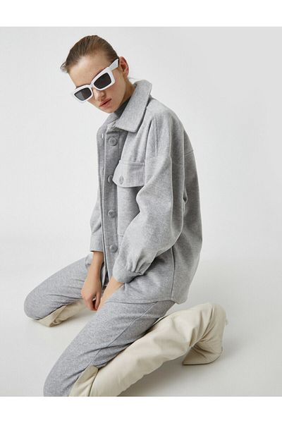 Koton Hemdjacke, Taschenknopf, detailliert