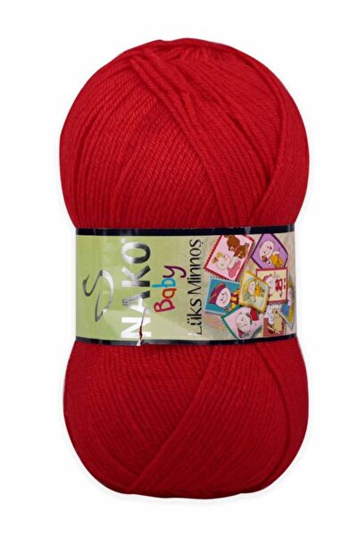 NAKO sms Isb01 خيط الحياكة اليدوية الفاخر Minnoş الرمز/اللون: Flame Red 207 (Işbaşı)