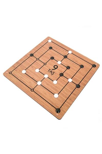 Redka Wooden 9 Stones - 3 Stones Intelligence Logic Strategy Game