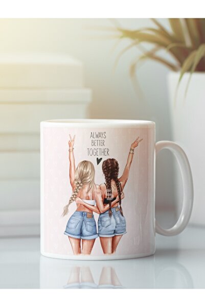 HRS Beyaz Kupa Bardak Arkadaşlık Kardeşlik Dostluk