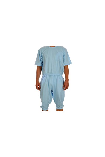 CARETEX Eh-005 Erkek Hasta Tulumu Mavi Large