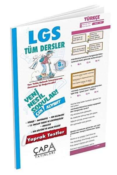 ÇAPA YAYINLARI 8. Sınıf Tüm Dersler Yaprak Test / Kolektif / Çapa Yayınları / 9786257874267