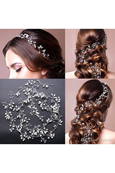 bbays new ternd تاج زفاف 40 سم، إكسسوار شعر العروس، إكسسوار شعر العروس الطويل