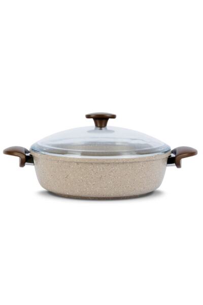 ThermoAD مقلاة أرز مسطحة من الجرانيت 26 سم