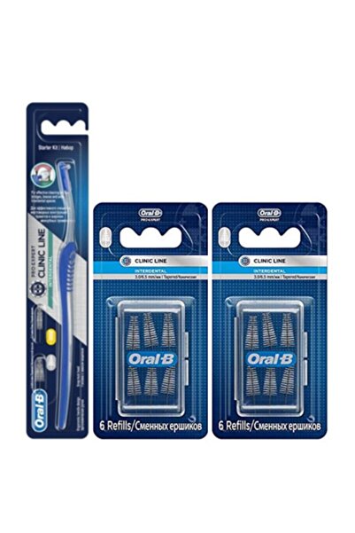 Oral-B فرشاة واجهة بين الأسنان + واجهة مشطوفة بديلة 6 عبوات × 2 عبوة