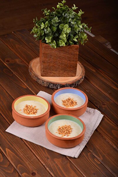 HerşeyTopraktan 3'lü Sütlaç Kabı Renkli