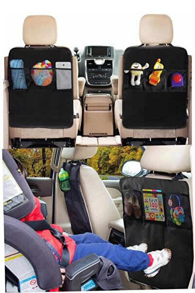 renn Araba Koltuk Arkası Koruyucu Kılıf Fileli Cepli Organizer 2 Adet