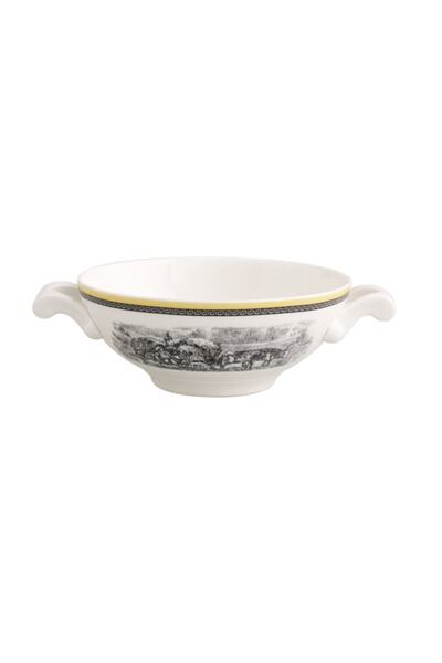 Villeroy & Boch Audun Ferme Porselen Çift Kulplu Çorba Kasesi 18 cm