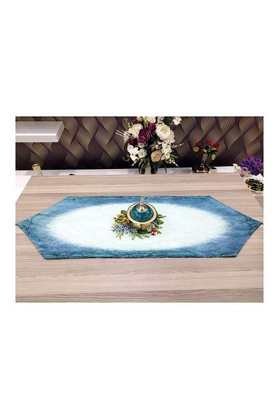 Benlisso Home Benlisso Runner cu două fețe, țesătură anti-pete cu ciucuri Floral și etnic