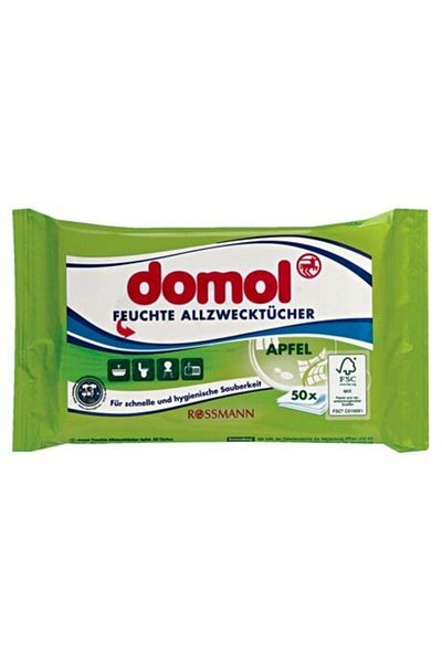 DOMOL Apple Scented Wet Cleaning Cloth 50 pcs