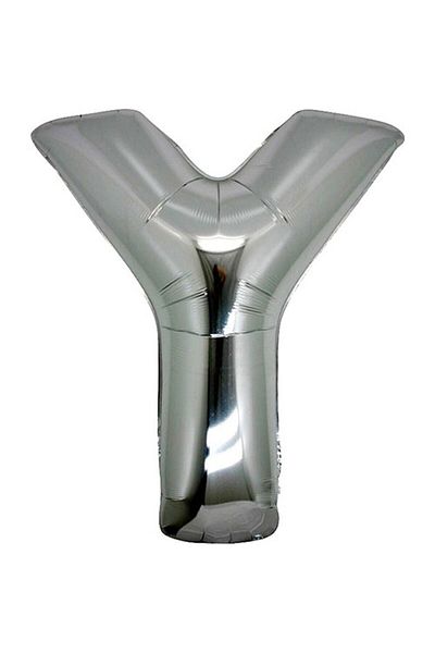 Parti dolabı Silver Foil Letter Y Large Size Balloon 100 cm