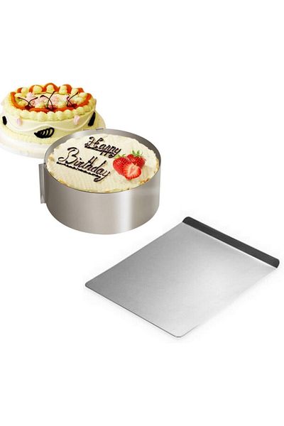 Nar kalıp Narkalıp Adjustable 10 Cm Round Cake Mold Circle And Metal Base