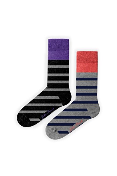 John Frank Women Ikili Uzun Çorap Multıcolor
