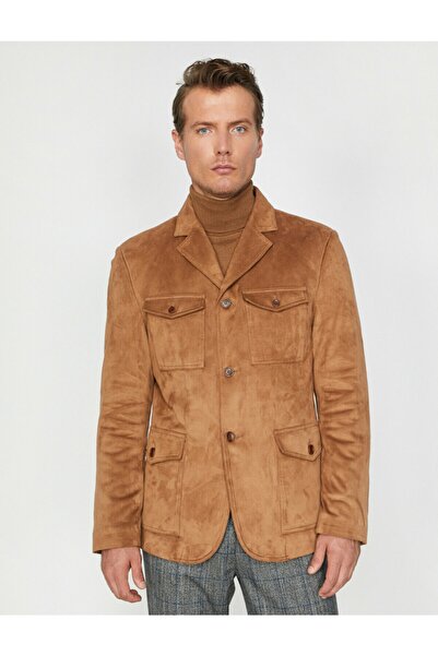 Koton Férfi teveszőr velúr kinézetű kabát