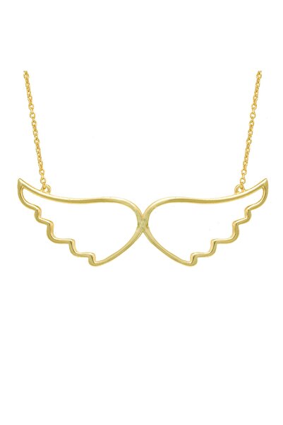 Genel Markalar Altın Kaplama Melek Kanadı Gümüş Kolye