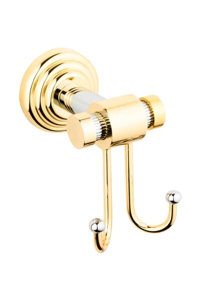 Saray Banyo Plus Gold Krom Ikili Bornozluk