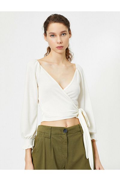 Koton Women's Tie Waist T-shirt