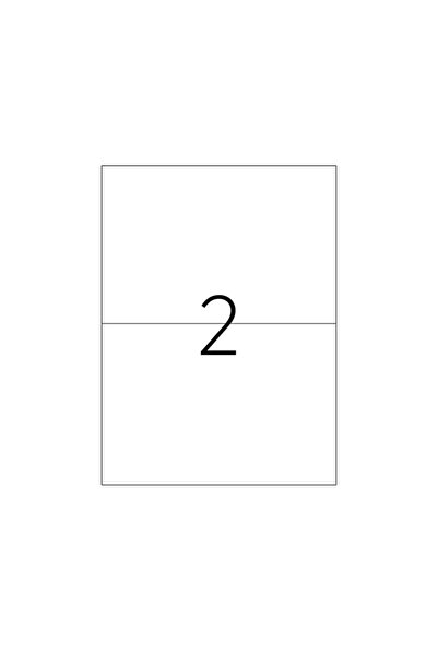 BK -2102 Veličina 210x148 mm laserska etiketa 2 etikete na A4 listu